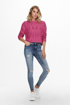 Springfield Knit jumper with long sleeves and a round neck fraise