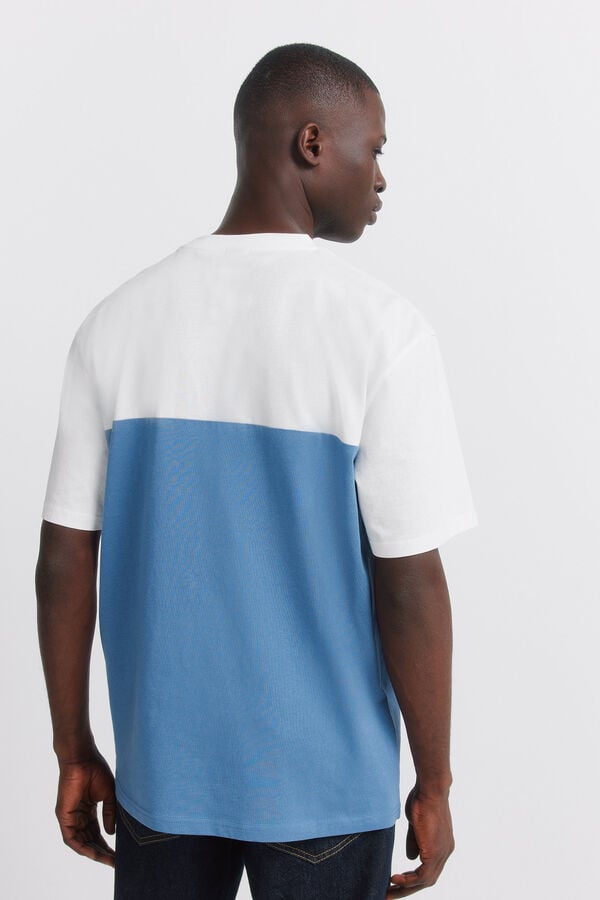 Springfield Color block t-shirt beige