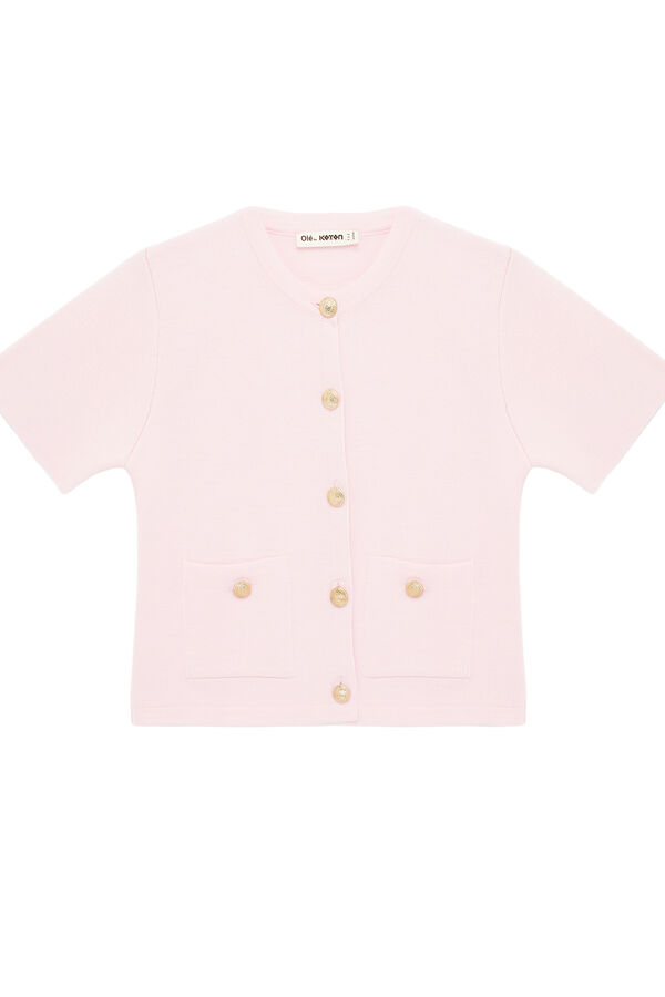 Koton Top tipo casaco de malha rosa