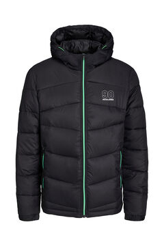 Springfield Quilted puffer jacket with hood  noir