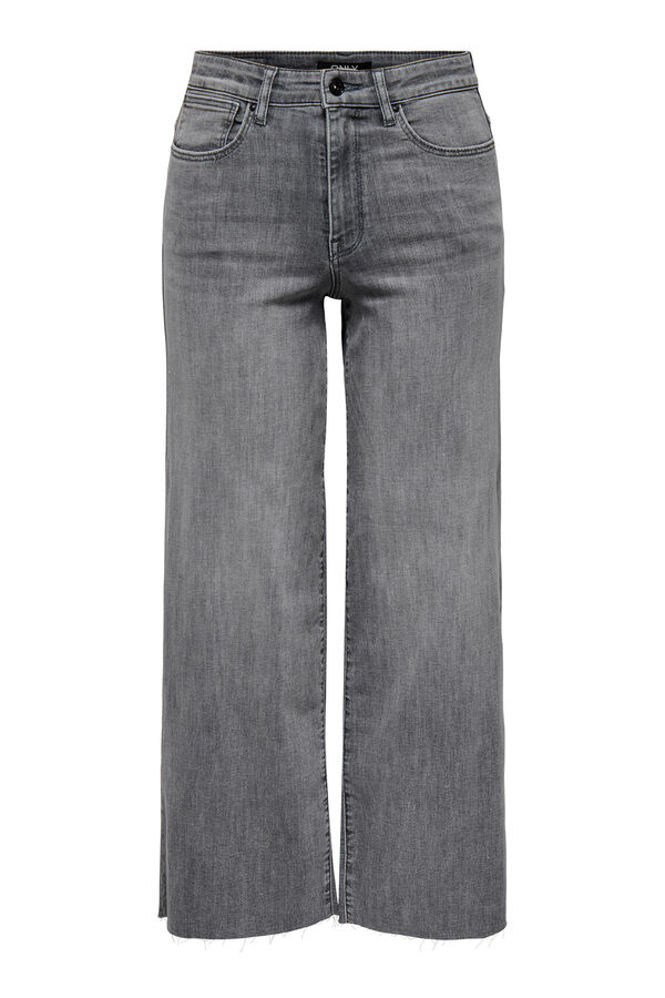 Only Jeans wide leg crop gris