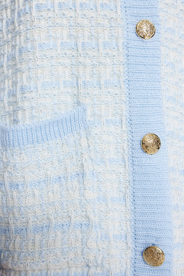 Trendyol Cardigan with buttons and V-neck blue