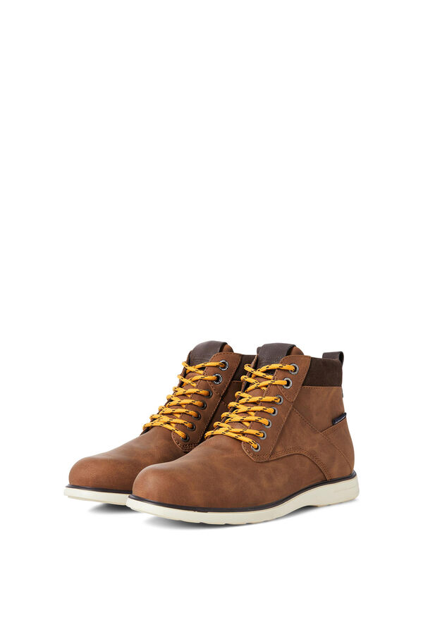 Springfield Lace-up faux leather boots brown