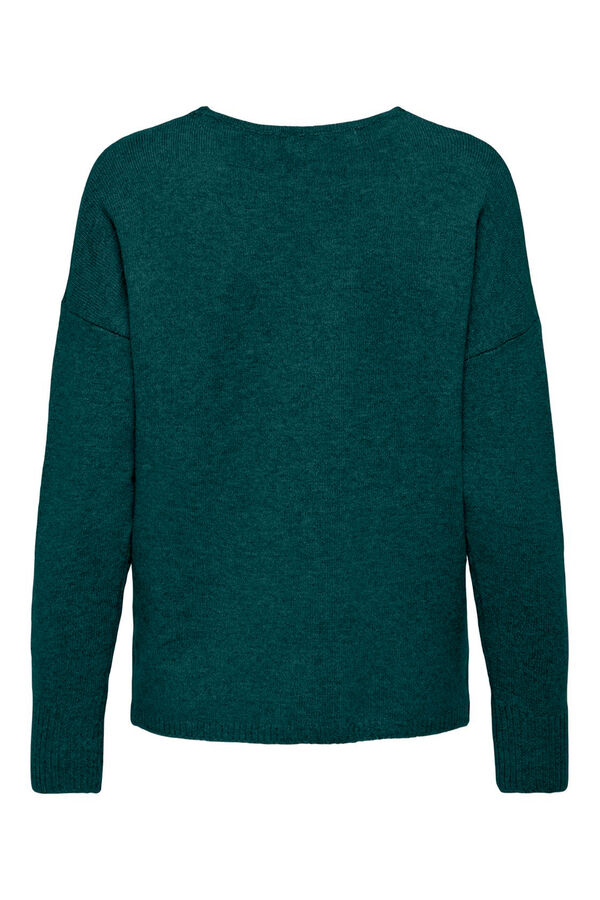Only Jersey de cuello pico verde
