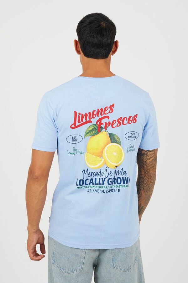 Brave Soul Printed short sleeve T-shirt blue