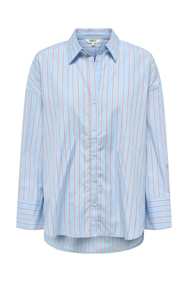 Only Camisa de rayas manga larga azul