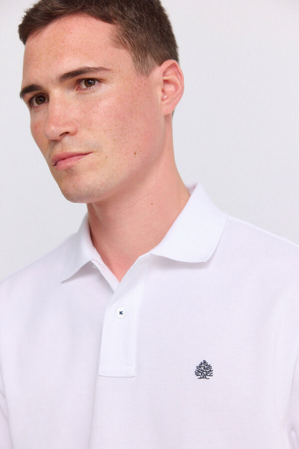 Springfield Polo piqu&eacute; b&aacute;sico Springfield regular fit branco