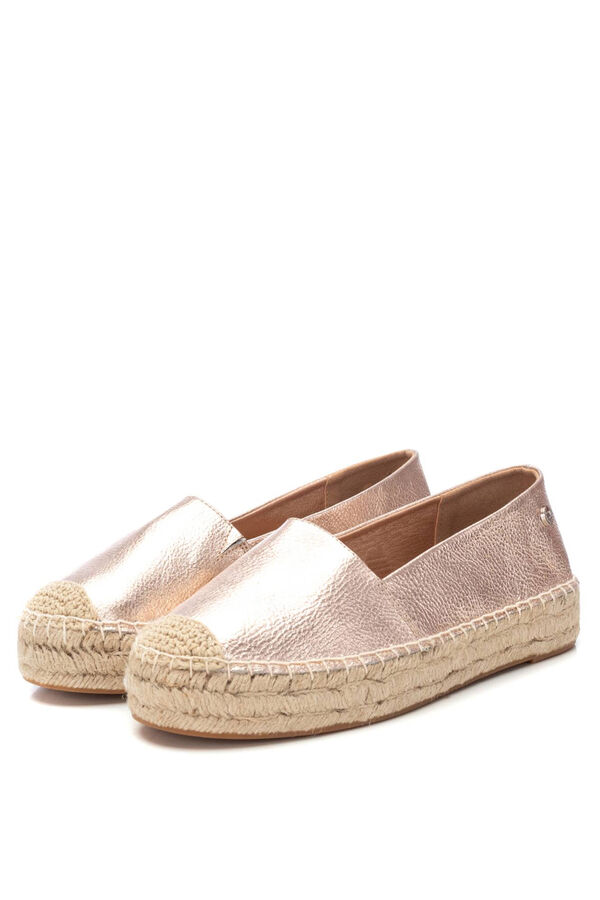 XTI alpargata de mujer piel amarillo