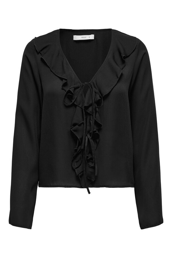 Only Blusa con volantes negro