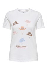 Only short-sleeved T-shirt blanc