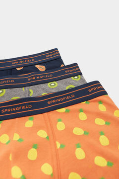 Springfield Pack 3 boxers frutas naranja