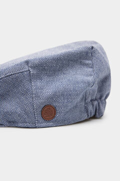 Springfield Textured flat cap bluish