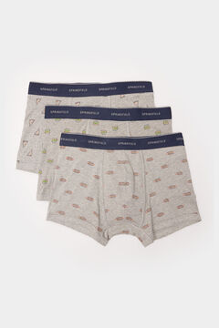 Springfield Pack 3 boxers fast food gris medio