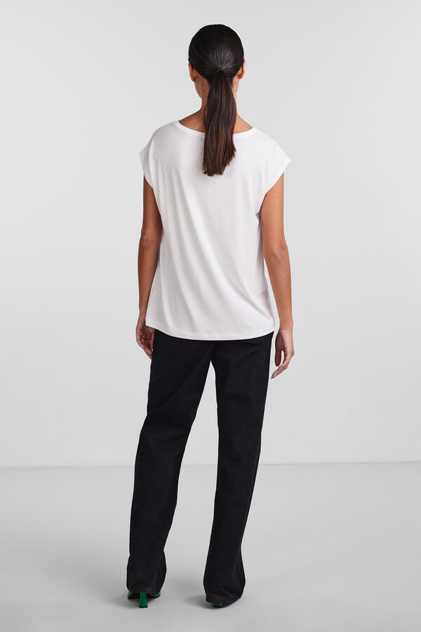 Springfield Basic-Shirt Tencel blanco