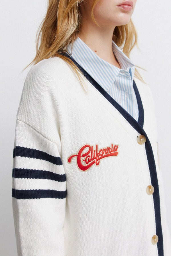 Springfield Button cardigan L.A white