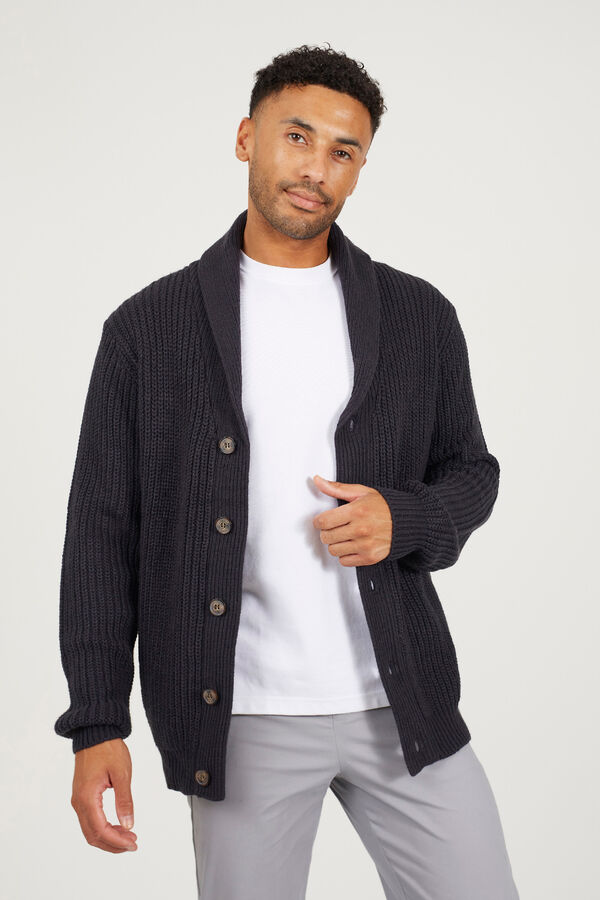 Brave Soul Cardigan com fecho de bot&otilde;es azul