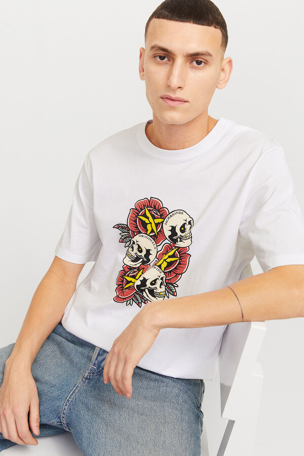 Jack & Jones Camiseta regular fit blanco