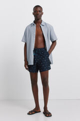 Springfield Fato de banho estampado lagostas azul