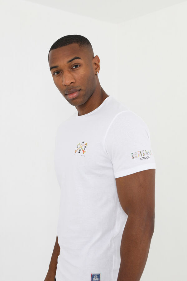 Brave Soul T-shirt caveira nas costas branco