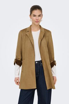 Only Midi faux suede coat