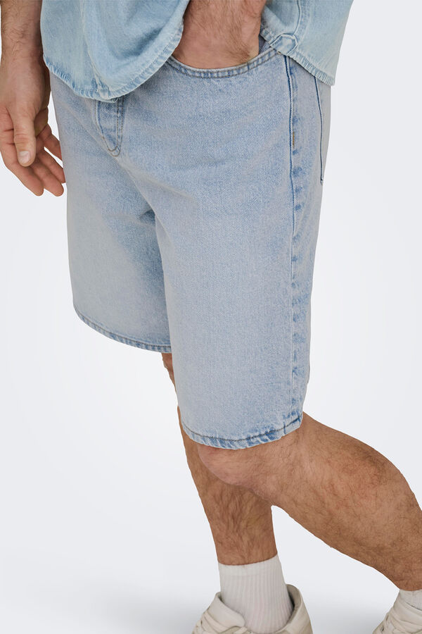 Only & Sons Jeans-Bermudas Blau