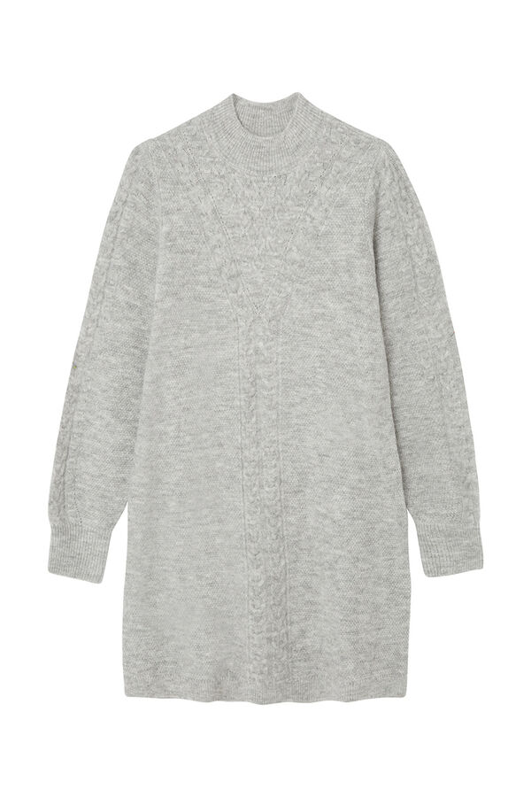 Springfield Short jersey-knit knit dress grey mix