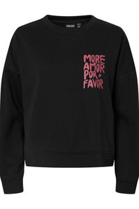 Pieces Sweatshirt mit kleinem Aufdruck