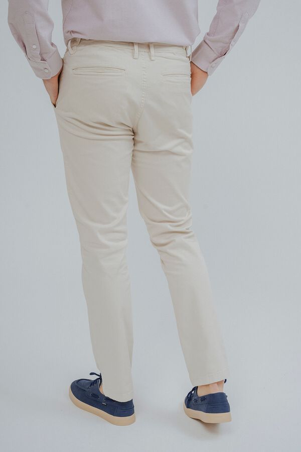 Celopman Chinos with pleats beige