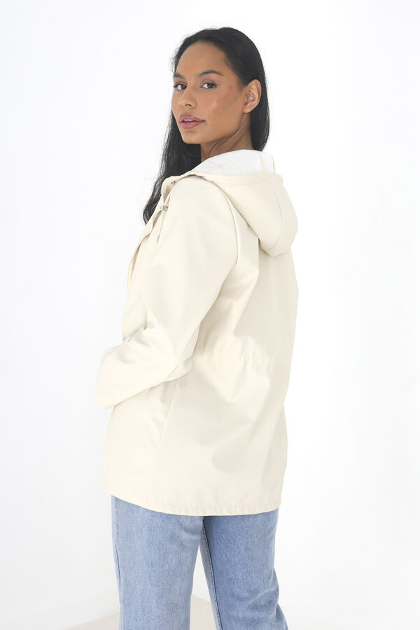 Brave Soul Chubasquero engomado blanco