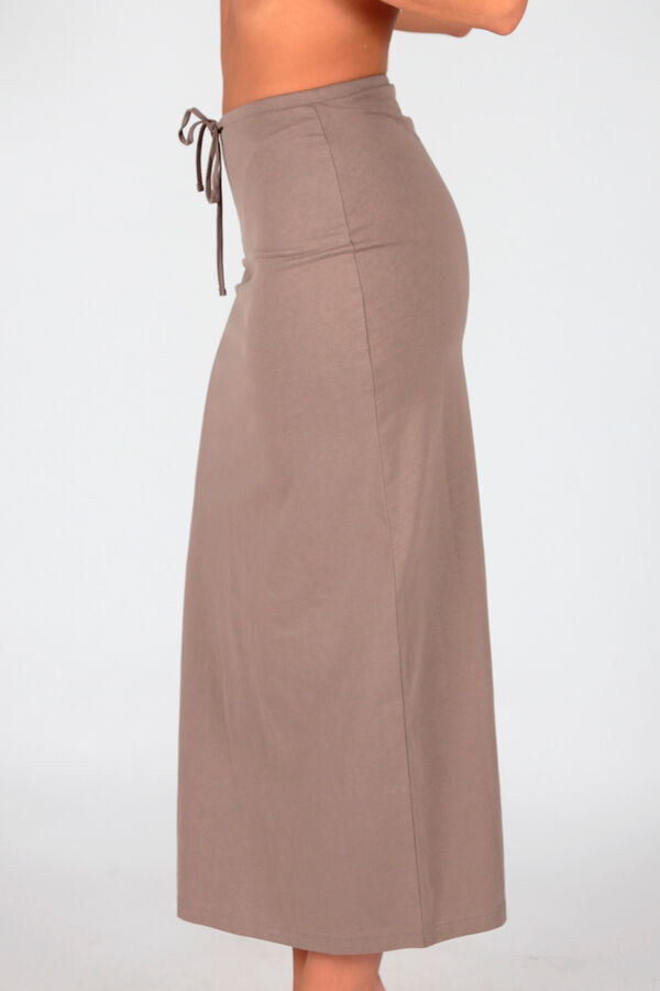 Springfield Long skirt with elasticated waist beige