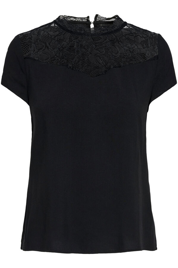 Springfield Lace detail blouse noir