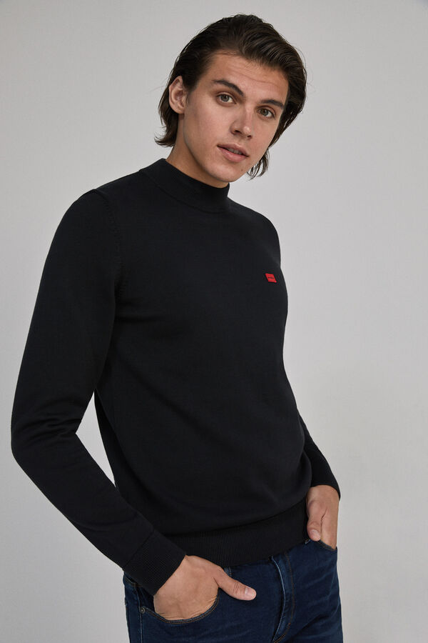 Springfield Long-sleeved knit jumper  noir