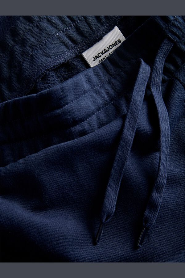 Jack & Jones Regular fit fleece cargo Bermuda shorts blue