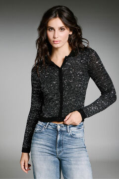 Only Camisa polo de lantejoulas