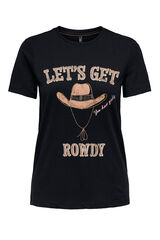 Only short-sleeved T-shirt noir