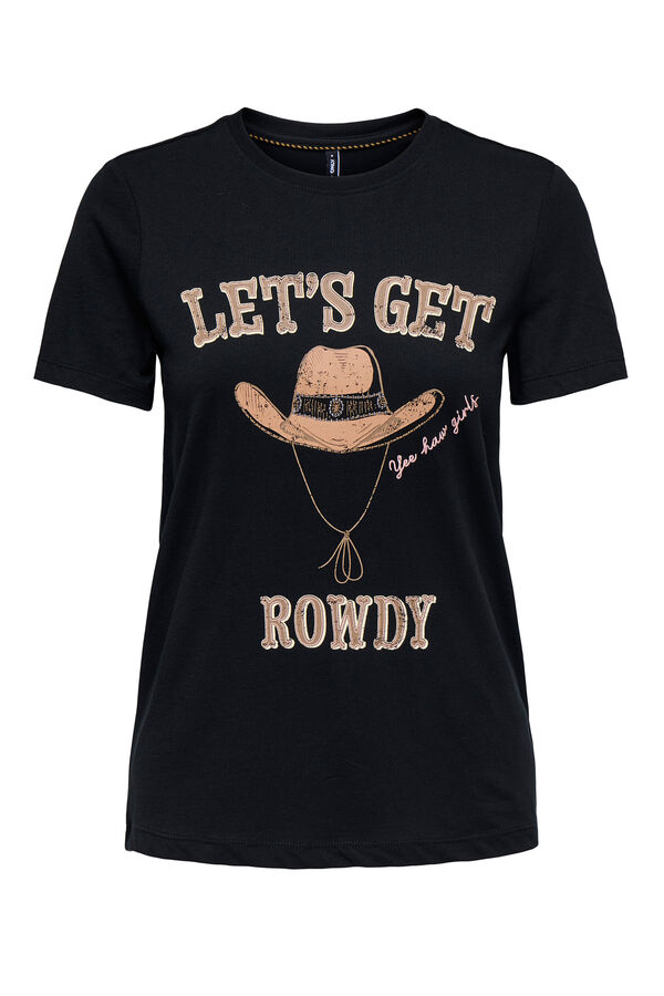 Only short-sleeved T-shirt noir