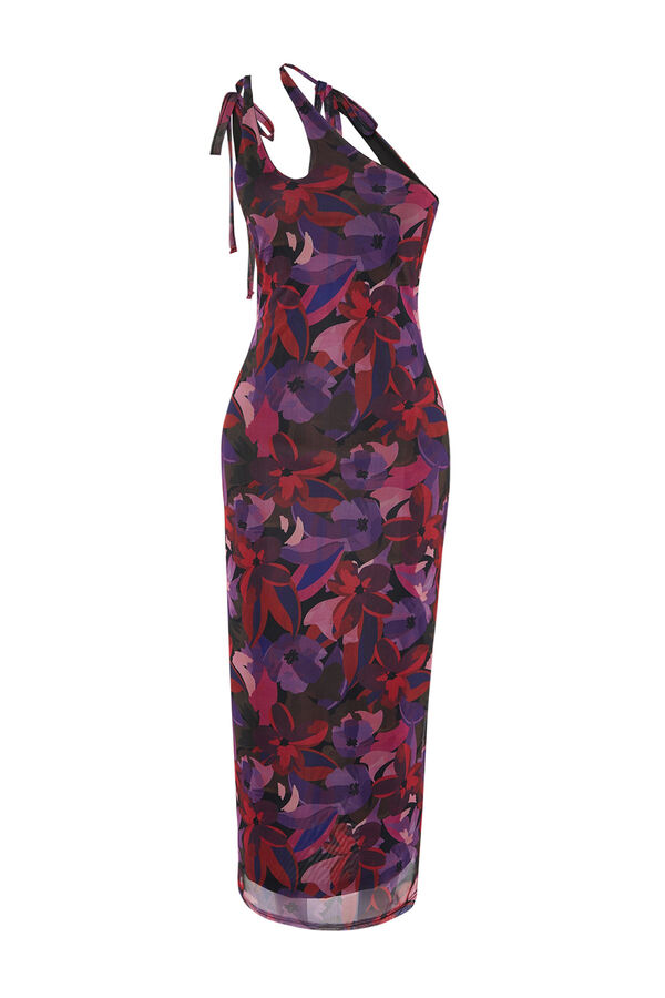 Trendyol Vestido midi ajustado cut out blanco