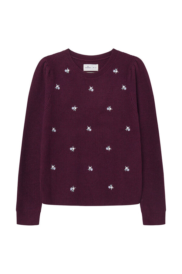 Springfield Embroidered flowers jumper red