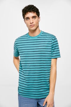 Springfield T-Shirt mit Streifen Aquarell mallow
