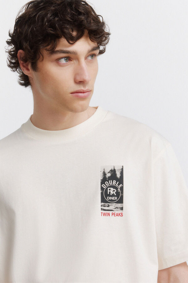 Springfield Camiseta Twin Peaks blanco