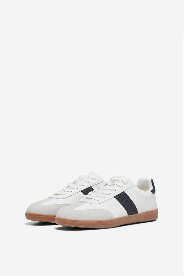 Only Zapatilla baja contraste franja blanco