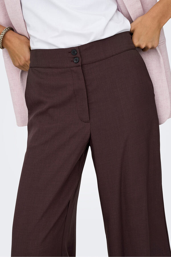 JDY Weite, flie&szlig;end Hose Rot