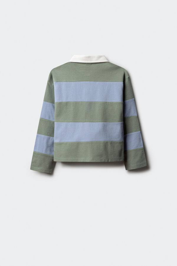 Springfield Kids Camisa polo riscas para menina verde