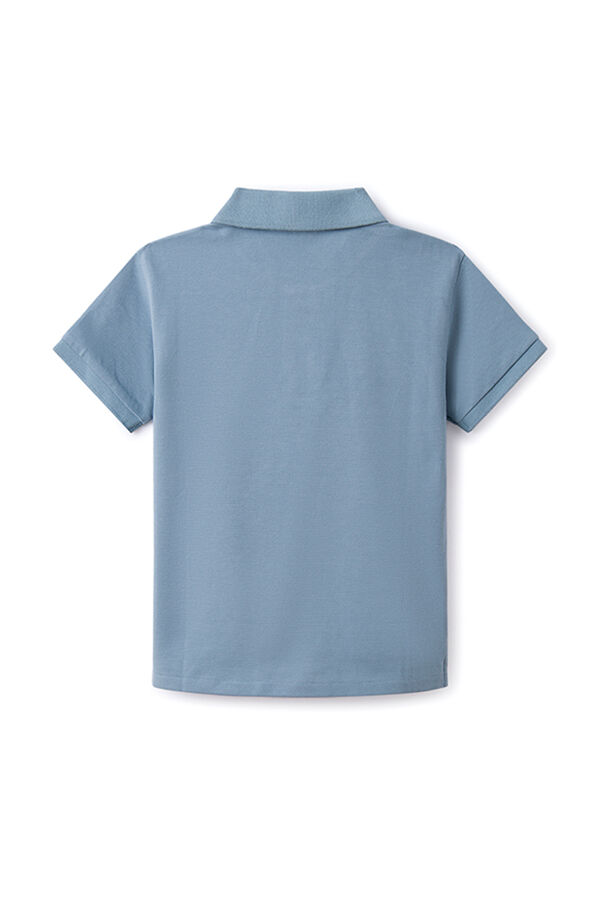 Springfield Sima galléros póló, fiúknak kék