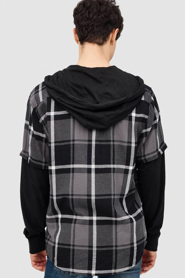 Inside Camisa de felpa combinada preto