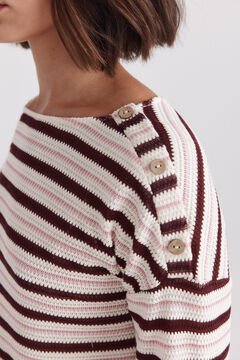 Springfield Striped shoulder buttons jumper