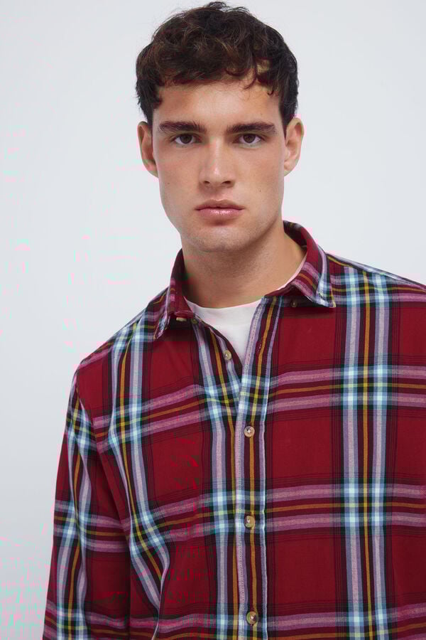 Springfield Chemise à carreaux tartan rouge