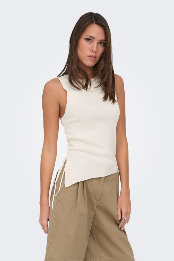 Only Knit tie top white