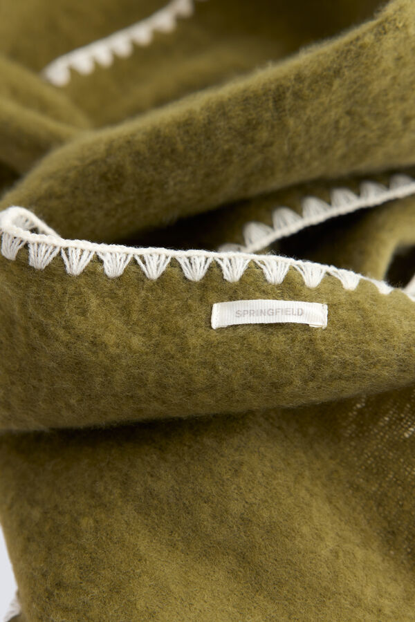 Springfield Plain stitch scarf green