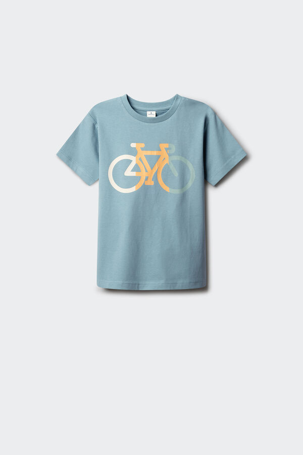 Springfield Kids T-shirt de bicicleta de crian&ccedil;a azul